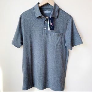 Vineyard Vines | Jersey Edgartown Polo Charcoal